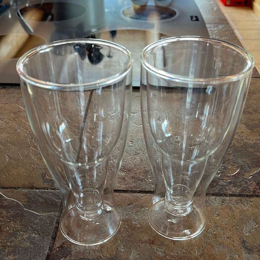 Two double wall glasses. $20